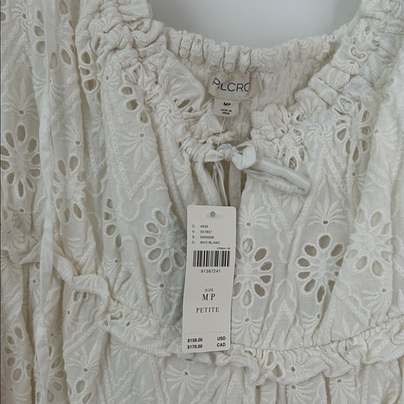 Anthropologie Puff-Sleeved Eyelet Romper NWT - Picture 4 of 7